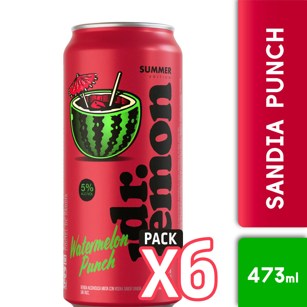 Dr Lemon Watermelon Punch 473ml Pack x6